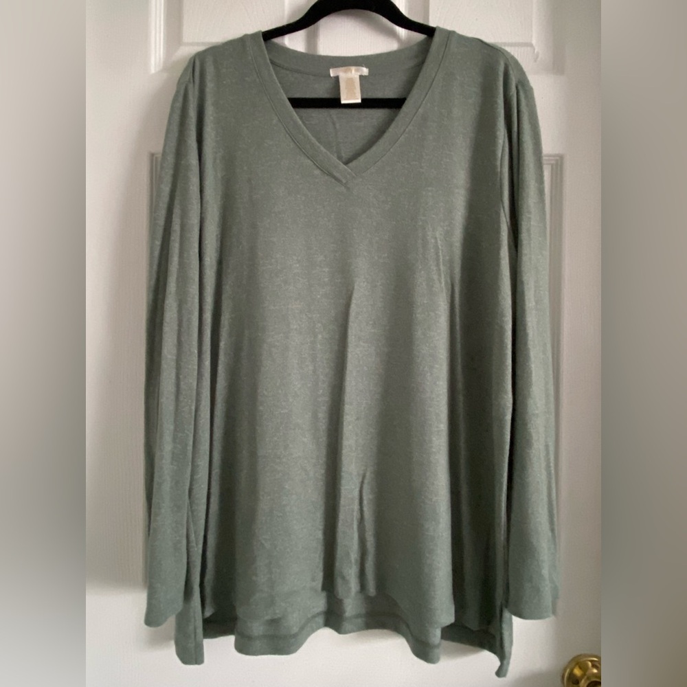 Matty M Sage Long Sleeve Top